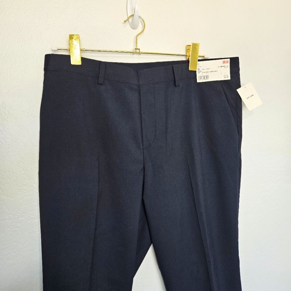 NWT Uniqlo | Smart Style Ankle Length Pants Navy Blue, Womens 32 - 33 - Picture 5 of 8